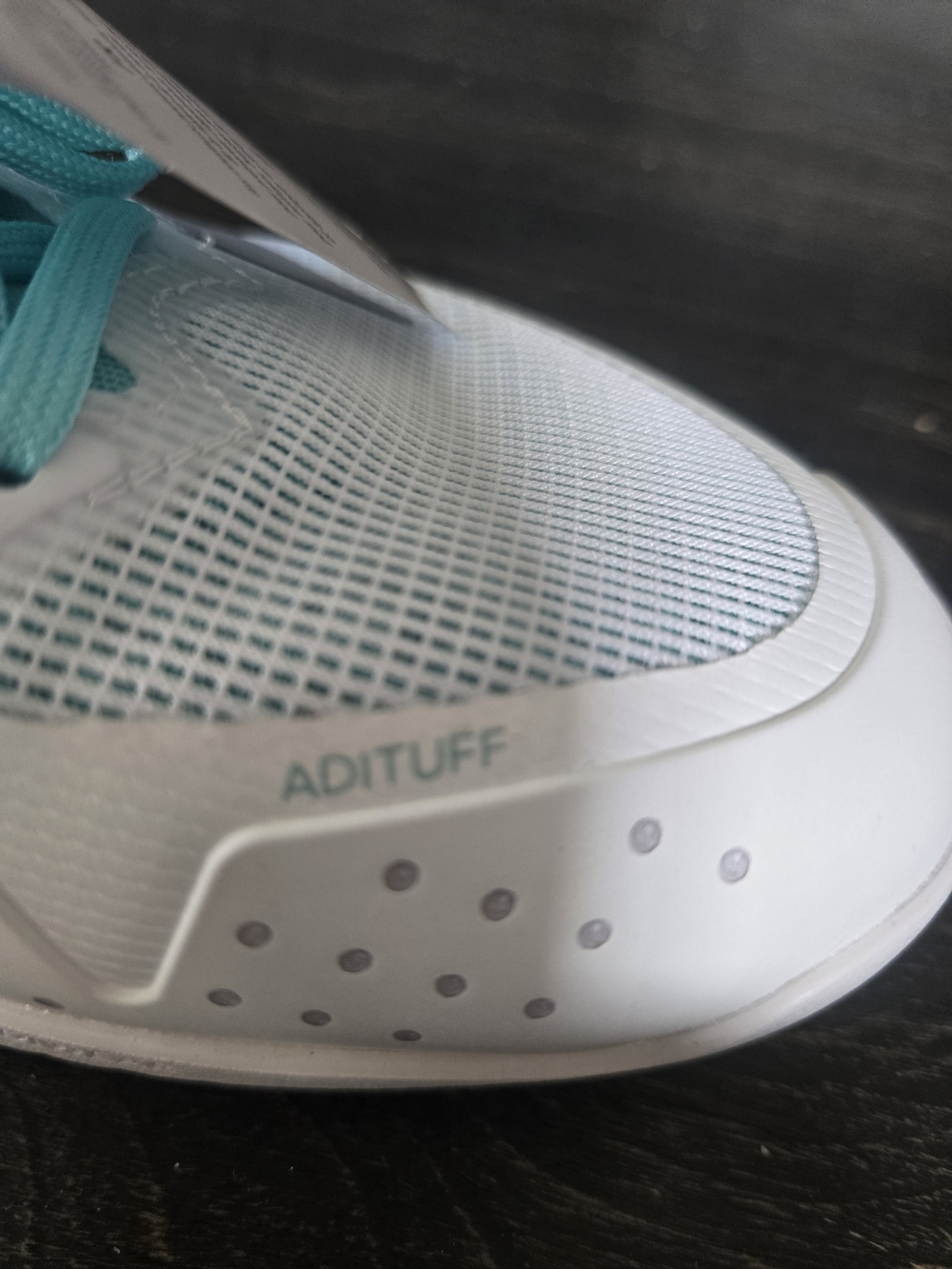 Adidas Adizero Ubersonic 5 Women's Athletic Sneakers - Aqua/White/Silver - Picture 10 of 11